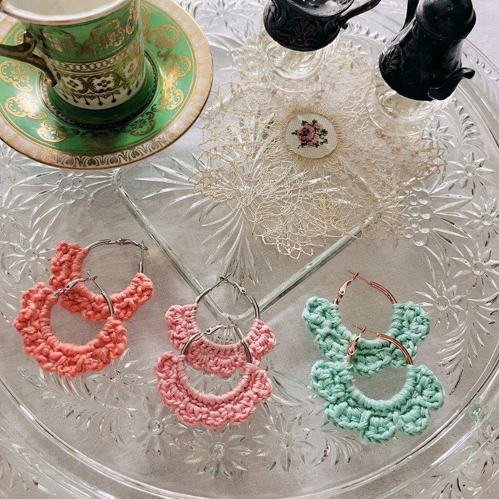 Pastel boho earrings!